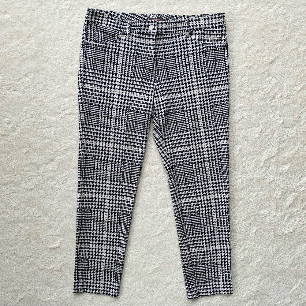 J.McLaughlin Becca houndstooth Glen Plaid leggings pants size 8